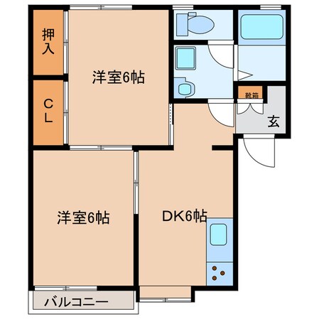 サングレイス浜村　B棟の物件間取画像